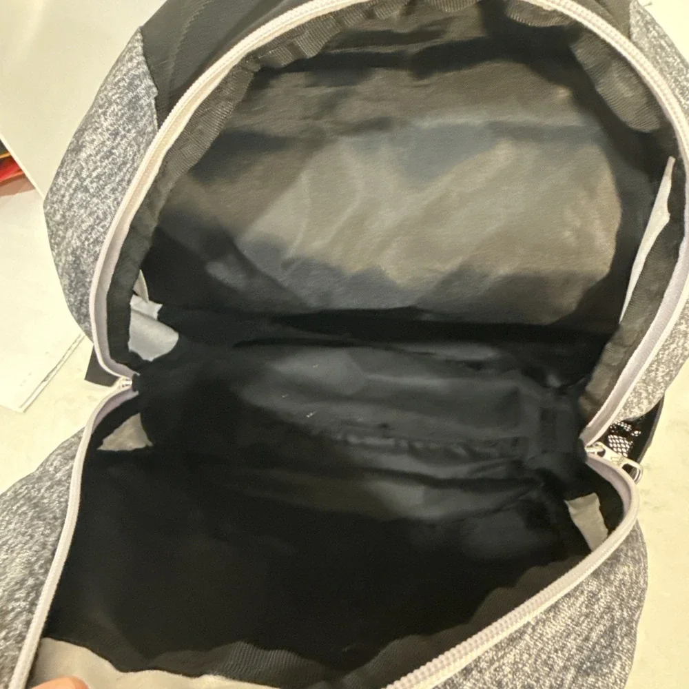 adidas Heathered Gray/Black Backpack Zip Closure Padded Adjustable Straps